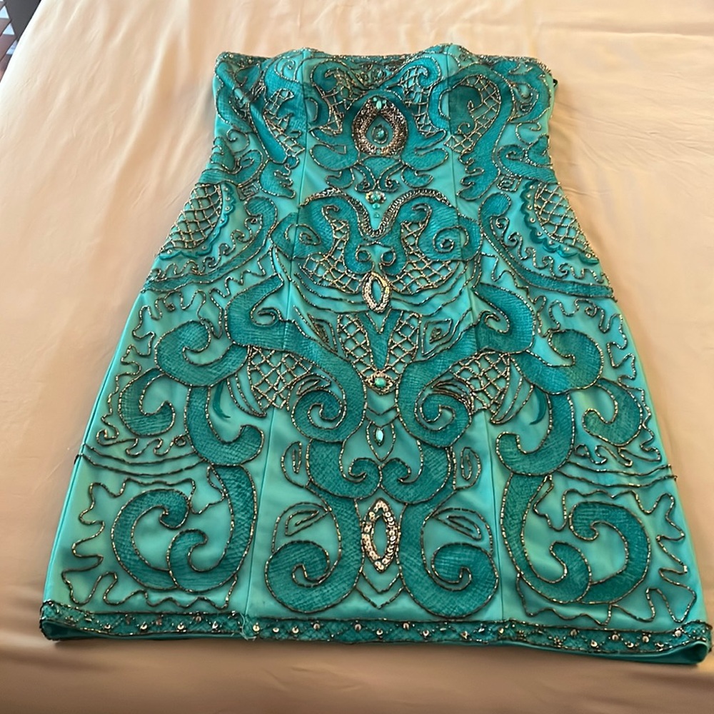 Beautiful beaded Sue Wong cocktail dress
